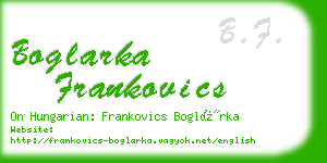 boglarka frankovics business card